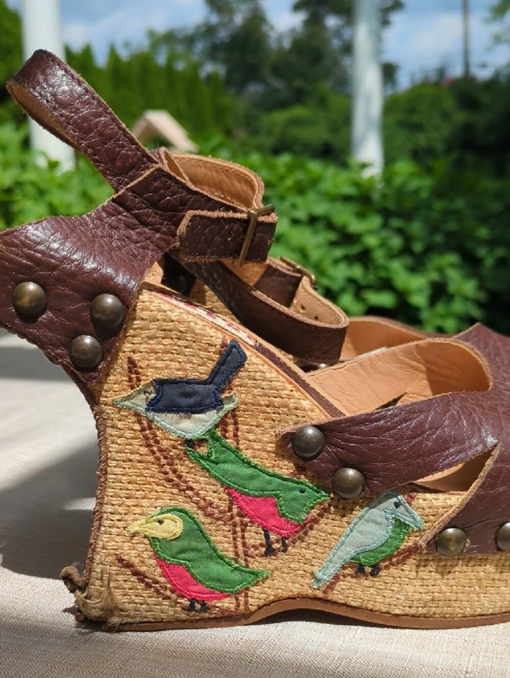 Vintage MARNI bird block Heels